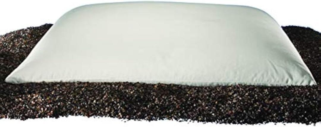 Sobakawa Traditional Buckwheat Pillow Organic Cotton with Natural Technology for Cool Sleep, Neck Support for Back and Side Sleepers or as a Meditation Cushion, White (Standard)