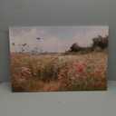 Vintage Wildflowers Landscape Wall Art Farmhouse Cottage Canvas Wall Decor Nature Country Floral Painting Picture Rustic Flower Poster Prints Artwork for Office Living Room Bedroom Bathroom (24L"x16W")