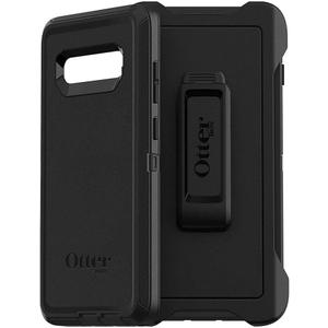 OtterBox Galaxy S10+ Defender Series Case - Black, Rugged & Durable, with Port Protection, Includes Holster Clip Kickstand