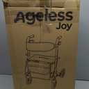 Foldable Rollator Walker with Seat for Seniors,Aluminum Frame