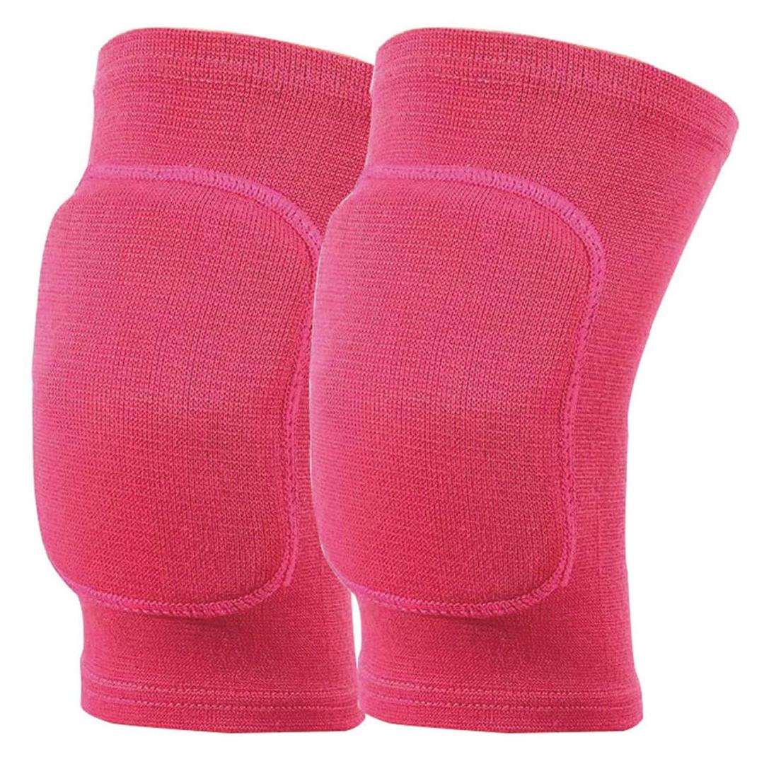 Anti slip sponge, soft and breathable men's, women's, girls', and children's red knee pads suitable for sports scenes such as volleyball, football, dance, yoga, wrestling, running, cycling, etc (Red, Medium)