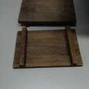 2PCS Wooden Pedestal Tray, 9 x 5.9 x 1.5 Inch Rustic Wood Riser Stand for Bathroom Kitchen Counter Decor, Small Decorative Soap Tray for Candles Plants Bottles, Home Accessories