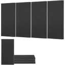 VEVOR 4 PCS Acoustic Panels, 2 inch Thick 23.6 x 11.8 inch Fiberglass Sound Absorbing Panels, Self-Adhesive Soundproof Wall Boards, for Studios, Office, Home Theater,Meeting Room, Black