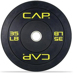 CAP Barbell Rubber Olympic Bumper Plate | Multiple Options/Colors (35lbs - Single)