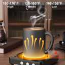 Mug Warmer - 36W Coffee Mug Warmer for Desk with Temperature Display, 2-12Hrs Auto Shut Off, Smart Candle Warmer - Ideal Coffee Gifts Accessories Keep Beverages Coffee Warmer (Black)