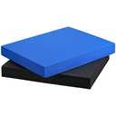 Deekin 2 Pcs Foam Balance Pad Non Slip Stability Trainer Rectangle Board Exercise Pad Cushion for Women Men Dancing Balance Training Workouts Yoga Physical Therapy, Black and Dark Blue