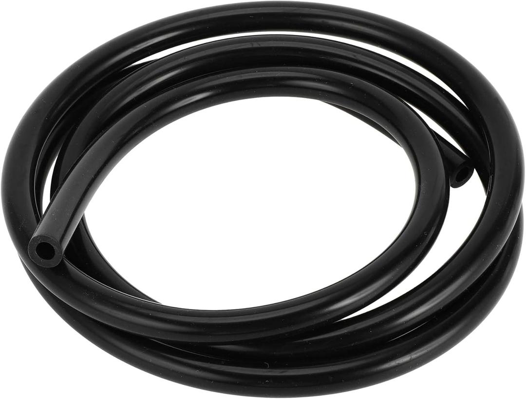 Silicone Vacuum Tubing Hose Engine 5FT 1/4" 6mm ID 2.5mm Thickness for Ford Automotive Air Vacuum Line Pipe Silicone Black High Temperature