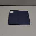 DuckSky for iPhone 14 6.1" Genuine Leather Wallet case RFID Blocking4 Credit Card HolderReal Leather Flip Folio Book Phone case Protective Cover Women Men for Apple 14 5G case Dark Blue