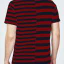 SSLR Mens Striped T Shirt Cotton Tee Shirts Crewneck Long Sleeve Tee Shirts for Men (L)