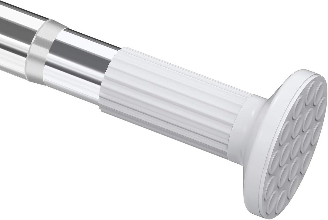 Umimile Tension Curtain Rod, 51-165 inches Adjustable Spring Shower Tension Curtain Rod, Stainless Steel Closet Rod for Windows or Shower, No Drilling, No Rust, Easy to Install Umimile Tension Curtain Rod, 51-165 inches Adjustable Spring Shower Tension Curtain Rod, Stainless Steel Closet Rod for Windows or Shower, No Drilling, No Rust, Easy to Install