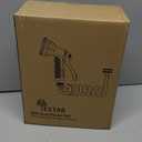 Coil Hose 25FT EVA Coil Garden Hose With 3/4'' Brass Connector Coiled Water Hose Lightweight And No Kink Includes 7 Patterns Spray Nozzle For Outdoors Lawn Watering Car Washing (Gray)