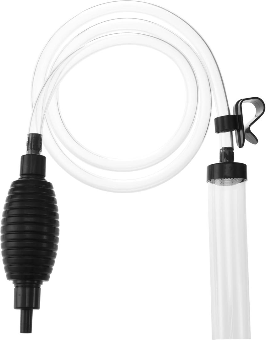 5ft Aquarium Siphon Vacuum Cleaner-Hand Siphon Pump Water Changer for Fish Tank Cleaning Gravel & Sand (5ft "Upgraded Suction Ball")