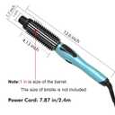 PHOEBE Curling Iron Brush Anti-Scald Bristles Instant Heat Up Dual Voltage Ceramic Tourmaline Ionic Hair Curling Wand for All Hair Types (1 Inch)