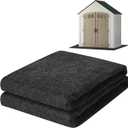 ToLanbbt Outdoor Storage Shed Floor Mat, 6 x 4 FT Waterproof Carport Mat, Washable Furniture Pad with Non Slip Backing for Dust, Oil, Protection, Storage Shed Not Included (Dark Grey)