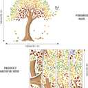 Colorful Large Fall Tree Wall Decals Autumn Tree Leaves Wall Stickers Peel and Stick Wall Art Decor for Kids Bedroom Baby Nursery Living Room Decor