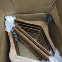Wood Hangers - 60 Pack Solid Shirt Hangers, Heavy Duty & Slim Wooden Hangers, for Suit, Coat, Jacket, Pants (Walnut)
