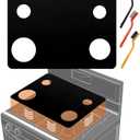 Stove Top Protector for Whirlpool Gas Stove 4 Burner - Compatible with WFG320M0BS WFG320M0BB WFG320M0BW WFG320M0MW WFG320M0MS, Reusable Stove Cover Liners & Splatter Guard