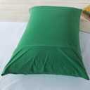 H HOUSEHOLD Super Soft Smooth King Size Pillowcases - Breathable Jersey Knit Fabric, King Size, Cool Touch for Better Sleep (Green, King Size 20" x 36")