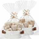 Colingmill 2 Pack Valentines Woven Baskets for Gifts Empty with Handle 9.4 x 5.9 x 3.9 Inch Small Holiday Basket with Bag and Ribbons Empty Organizer for Valentines Easter Wedding Birthday Gift(White)