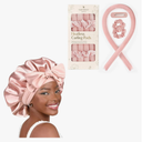 YANIBEST Satin Bonnet and heatless Hair Curler for Sleep in