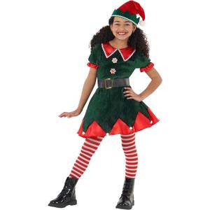 Morph Elf Costume For Girls, Girls Christmas Elf Costume, Girls Christmas Elf Dress, Christmas Elf Costume Kids, Festive Elf 3-4 Years