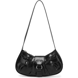 Y2K Purse Shoulder Bag for Women, Top Handle Handbag Small Goth Punk Hobo Clutch Purses Trendy Underarm Bag (8615-black)