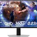 Samsung 27 Odyssey OLED G6 (G60SD) Series Gaming Monitor with QHD & QD-OLED, 360Hz 0.03ms, AMD FreeSync Premium Pro, Anti-Glare, Sleek Design, Cooling System, LS27DG602SNXZA