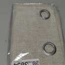 Melodieux Natural Linen Blackout Curtains 84 Inch Length 2 Panels Set, Thermal Insulated Light Blocking Grommet Curtains for Bedroom Living Room, Elegant Farmhouse Burlap Textured Drapes, 42x84 inch