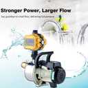 3/4 HP Water Pressure Booster Pump for Home Automatic Water Pump Electric 17 GPM Shallow Well Jet Pump 110v Garden Hose Pressure Booster Pump High Volume Lawn Sprinkler Water Transfer Pump