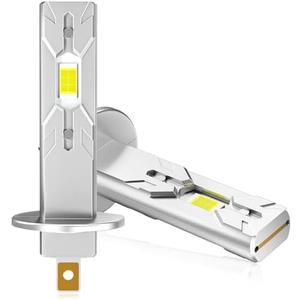 AILEO H1 LED Fog Light Bulb, 25W 6000 Lumens Super Bright 6000K Cool White 360°Beam H1 LED Bulb for DRL or Fog Light Bulb Replacement 1:1 Mini Size Quick Install IP68 Waterproof, 2 Pack