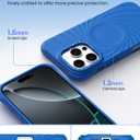ORNARTO Vortuxe for iPhone 16 Pro Case 6.3" | 2X MIL-STD Drop Protection | Compatible with MagSafe | Sleek Aesthetic Liquid Silicone Phone Cover - Azure