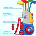 Toddler Golf Set, Kids Golf Set for Ages 1 2 3 4 5 Years Old Boys Girls with 4 Plastic Golf Clubs 10 Balls, Indoor Outdoor Baby Toddler Golf Clubs Set Toy with Cart Birthday Gifts Blue