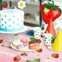 26-Piece Strawberry Theme Party Decoration Kit,3pc Strawberry Tablecloth 54 x 108 inches,Suitable for Strawberry Fruit Themes, Birthday Parties, Shower Party Supplies
