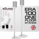 Sound bass ERA 100 Floor Stand, Twin (2pcs), Compatible with Sonos ERA100 & ERA 100 SL, Sonos ONE & Play:1 Speakers, Accessories Included. Designed in The UK, Double, Pair (White)