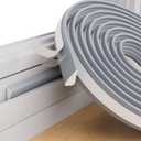 ESUFEIR 196" Wedge Sliding Window Weather Stripping Door Gap Filler,Adhesive Window Insulation for Winter Door Seal Strip,Soundproof Foam Tape for Frame,Gray