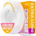 D-NYX Heavy Duty Double Sided Tape - Extra Large Nano Double Sided Adhesive Tape 1.18 inch Wide Removable Wall Tape Sticky Poster Tape Decor Scrapbook Supplies Scrapbookig Strips 9.85ft