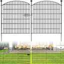 15 Panels Decorative Garden Fence with Gate - 32 in (H) x 35.4 ft (L) No Dig Dog Fence Outdoor for Yard, Rustproof Tall Garden Fencecing Panels, Animal Barrier Suitable for Yard Border, Patio