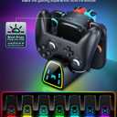 9 In 1 Controller Charging Dock for Nintendo Switch 2/Switch 1/OLED Controller, Fast Charger Station for Joy Con 2&1 and Pro Controller 2&1, Charger Accessories with RGB Light