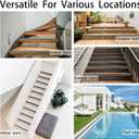 15 Pack Rubber Stair Nosing - 3.3Ft Stair Anti-Slip Adhesive Strip, Made of Wear-Resistant Rubber, Mute, Easy to Install - Indoor/Outdoor (15, Light Brown, 3.3Ft)