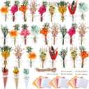 30 Sets Mini Dried Flower Bouquet Dried Flower for Crafts Vase Natural Flowers Bundles Artificial Flowers for Guests, DIY Crafts, Wedding Baby Shower Party Favors(Various Styles,Multicolored)