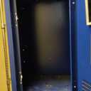Greenvelly Storage Locker for Employee, Office, Metal Gym Locker with 3 Door, Steel Blue Locker Cabinet Organization for School, Free Standing