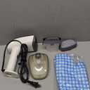 Powerful Handheld Fabric Steamer - 1800W with Fast Ceramic Heat-Up Plate, 2-in-1 Ironing & Wrinkle Remover, Steam Nozzle, Lint Brush - White, for US 120V Only