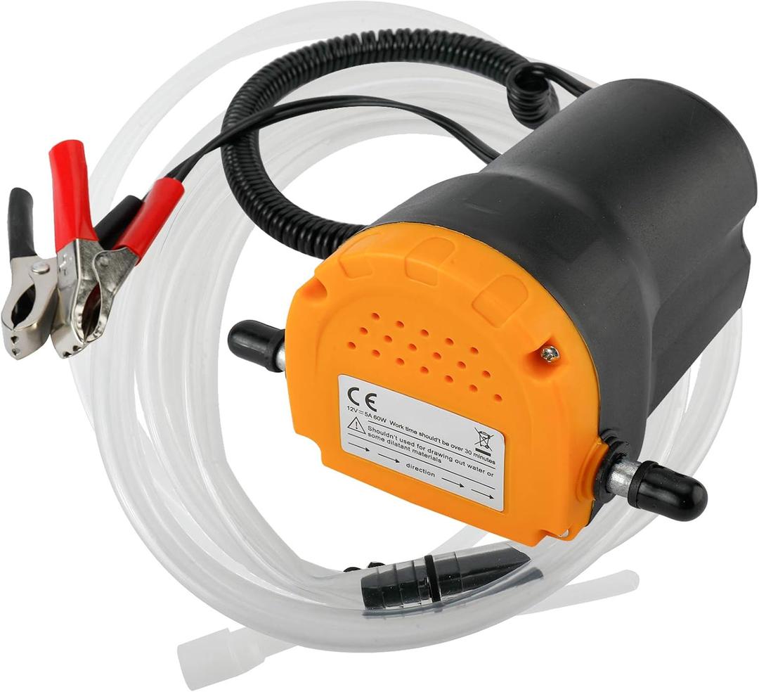 Amarine Made Oil Pump, Oil Extractor Pump 12V, 60w Oil Removal Pump for Oil Change, Electric Transfer Oil Pump, Easily Scavenge Oil from Cars, Motorcycles, RVs, Boats, and lawn Equipment
