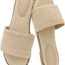 Shoe Land Women’s Flat Sandals 2025 – Comfortable Slide Sandals with Cushioned Footbed | Dressy Open Toe Summer Sandals for Beach, Travel & Everyday
 6.5