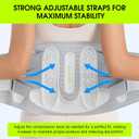 Back Brace for Lower Back Pain Relief with Bionic Support System,[Stronger Support & Breathable Mesh] Lumbar Support Belt with 3D Pad for Men Women, Ergo Design for Sciatica, Herniated Disc, Scoliosis (X-Large, Grey)