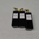 Black Rectangular Shower Bottle with Label, 3Pcs Shower Dispenser Bottle with Gold Pump,16.9oz