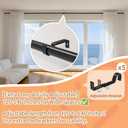 Outdoor Curtain Rods for Patio, Extra Long Rod (32 to 240 Inch) Heavy Duty Curtain Rod, Adjustable Wall & Ceiling Mount, Matte Black Room Divider, For 1 Large Window or 2 Windows,5 Holders