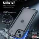 RAPTIC Shield for iPhone 15 Plus Case, Shockproof Protective Clear Case, Military Grade 10ft Drop Tested, Durable Aluminum Frame, Anti-Yellowing Technology Phone Case-6.7 inch, Black