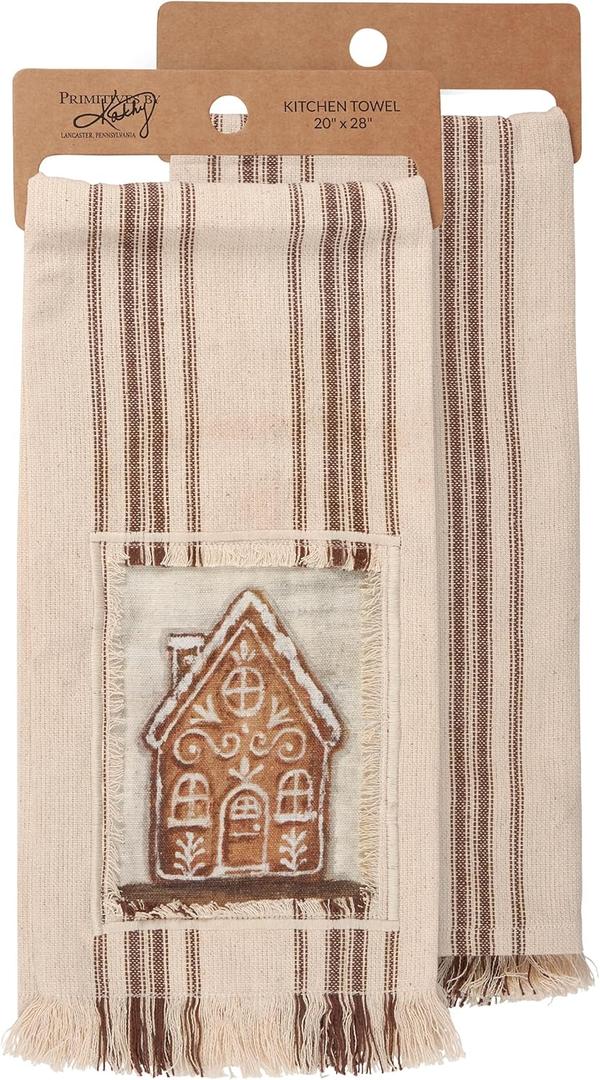 Primitives by Kathy Gingerbread House Kitchen Towel