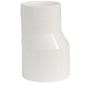 429 Series PVC Pipe Fitting - Eccentric Reducer Coupling - Schedule 40 (White) - 3×2" (SOC x SOC) / High-Flow Capacity/Plumbing (429-338E) (1 Pack